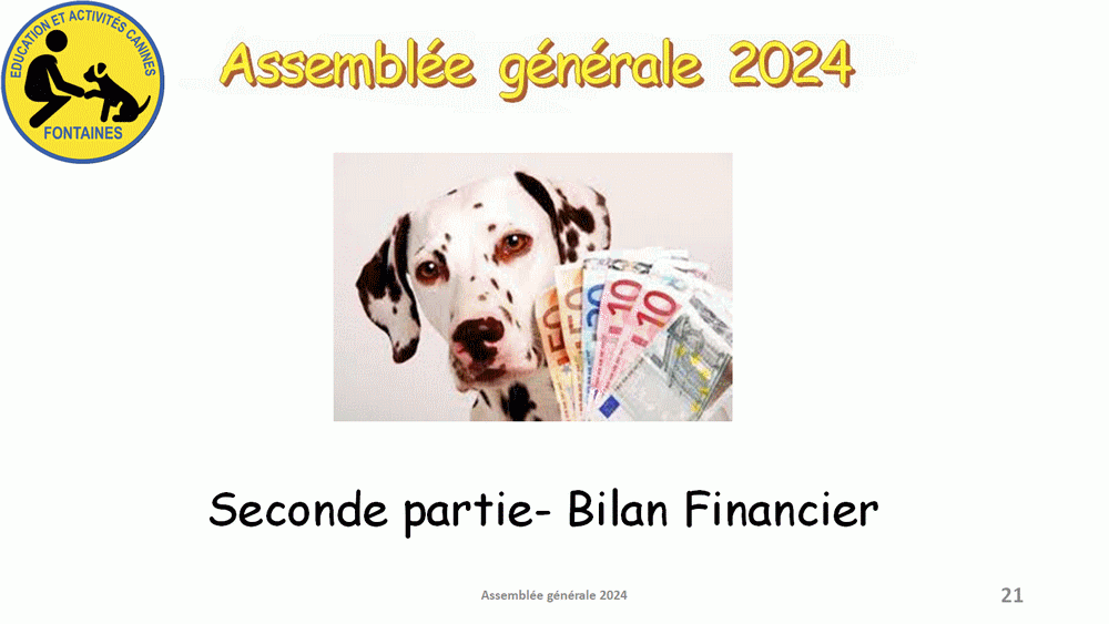 Bilan 2024 présenté lors de l'assemblée générale du 4 avril 2025