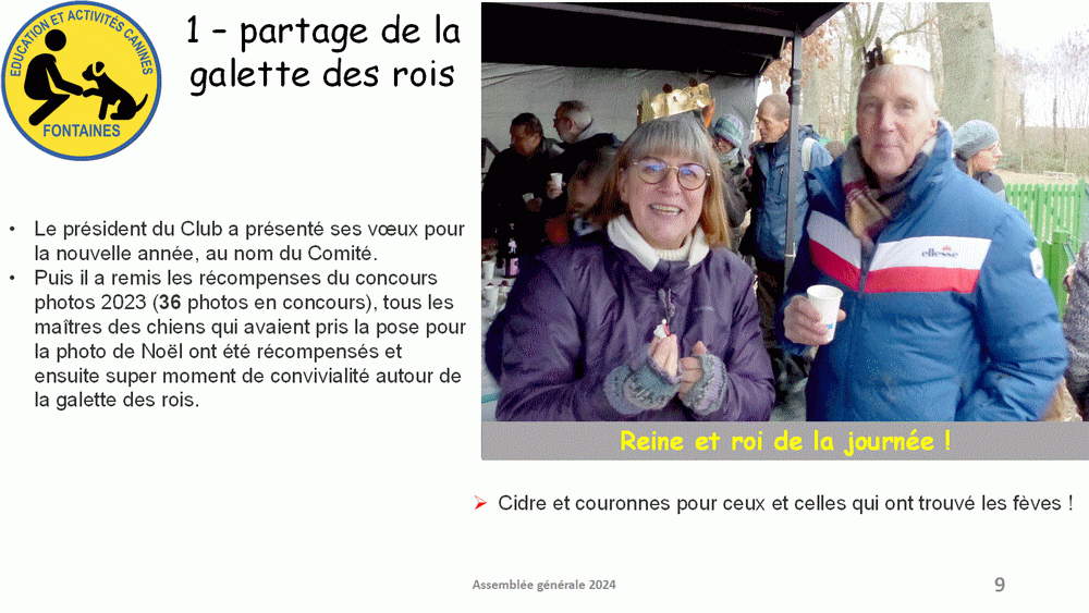 Bilan 2024 présenté lors de l'assemblée générale du 4 avril 2025
