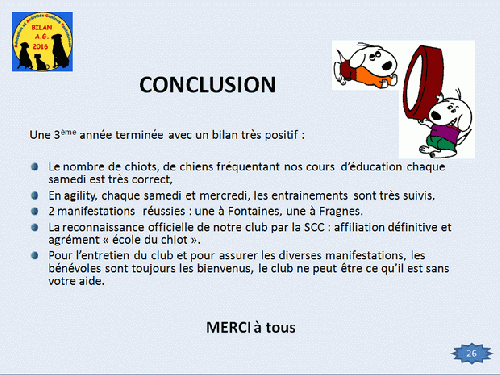 Bilan 2015 présenté lors de l'assemblée générale 2016